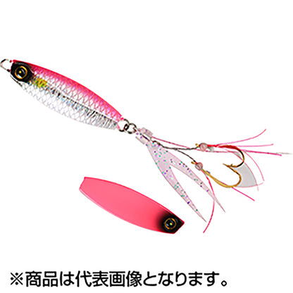 ハヤブサ(Hayabusa) ジャックアイ豆クネクネ 5g #2 リアル魚鱗ピンクイワシ/蛍光ピンク FS442