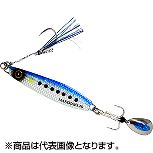 ハヤブサ(Hayabusa) カンタン巻くだけブレードジグジャックアイマキマキ 20g #12 リアル魚鱗ブルーイワシ網目夜光 FS417