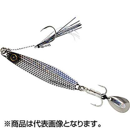 ハヤブサ(Hayabusa) カンタン巻くだけブレードジグジャックアイマキマキ 30g #15 リアル魚鱗ブラックシルバー FS417