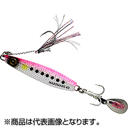 ハヤブサ(Hayabusa) カンタン巻くだけブレードジグジャックアイマキマキ 40g #13 リアル魚鱗ピンクイワシ網目夜光 FS417