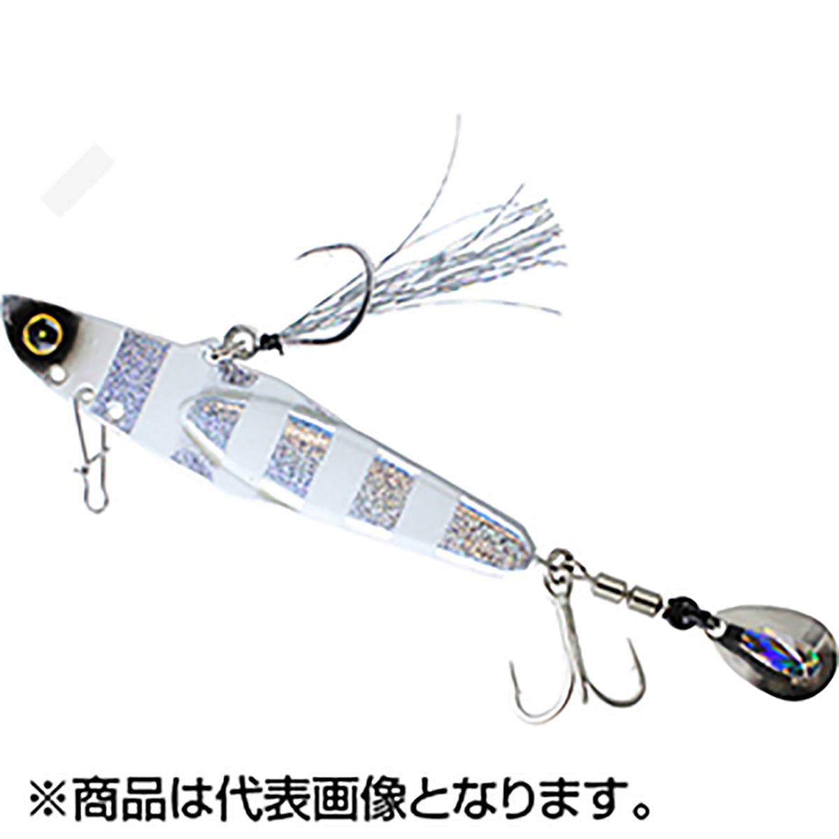 ハヤブサ(Hayabusa) ジャックアイ マキピタ 30g 6.シルバー青夜光ゼブラ