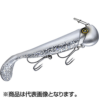 ハヤブサ(Hayabusa) 巻くだけ喰わせ系ジグヘッドワーム ジャックアイ 青物シャッド 30g #6　フルシルバー FS447