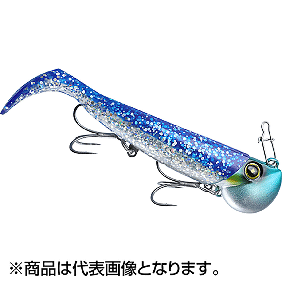 ハヤブサ(Hayabusa) 巻くだけ喰わせ系ジグヘッドワーム ジャックアイ 青物シャッド 40g #1 ケイムラブルーイワシ FS447