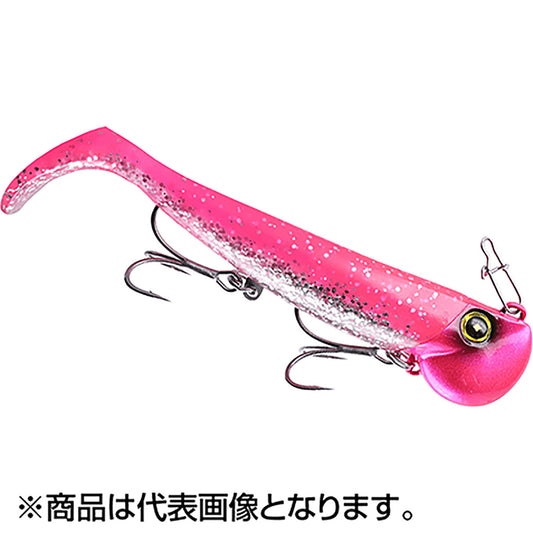 ハヤブサ(Hayabusa) 巻くだけ喰わせ系ジグヘッドワーム ジャックアイ 青物シャッド 40g #2 ケイムラピンクシルバー FS447