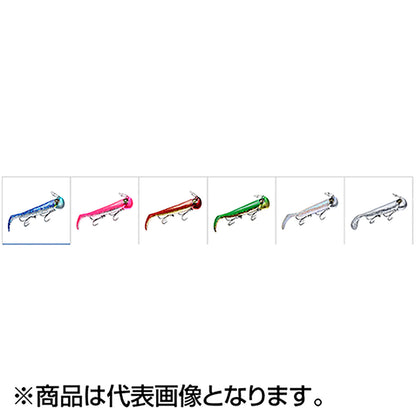 ハヤブサ(Hayabusa) 巻くだけ喰わせ系ジグヘッドワーム ジャックアイ 青物シャッド 40g #5 ケイムラクリアオーロラ FS447