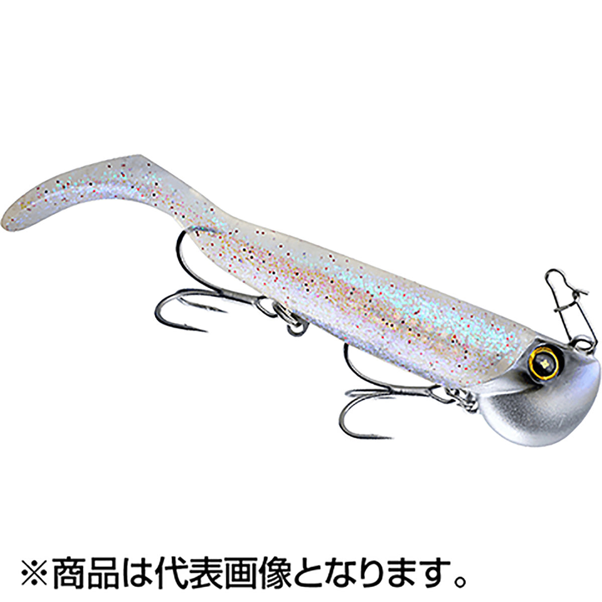 ハヤブサ(Hayabusa) 巻くだけ喰わせ系ジグヘッドワーム ジャックアイ 青物シャッド 40g #5 ケイムラクリアオーロラ FS447