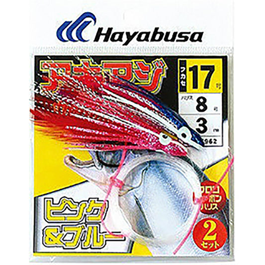 ハヤブサ(hayabusa) アキアジウキ釣り替鈎 ピンク&ブルー 17-8 IS-962