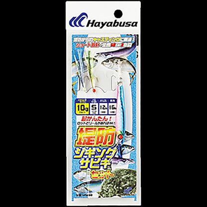 ハヤブサ(hayabusa) 堤防ジギングサビキセット 2本鈎 40g #1 ブルピン HA-280