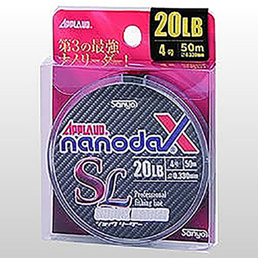サンヨーナイロン APPLAUD ナノダックス ショック リーダー 50m 15lb 3号 アクアクリアー [ナイロンライン]
