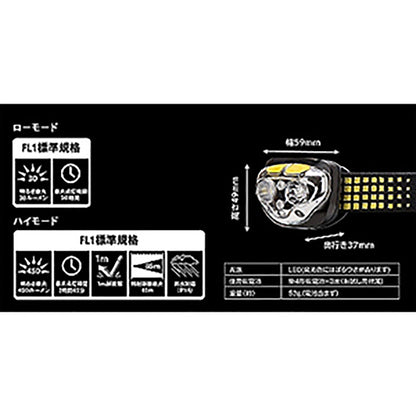 エナジャイザー VISION ウルトラヘッドライト 450ルーメン HDE321